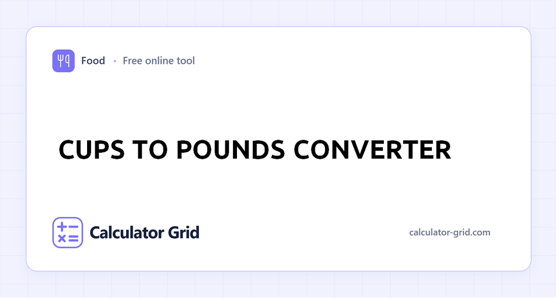 Cups to Pounds Converter