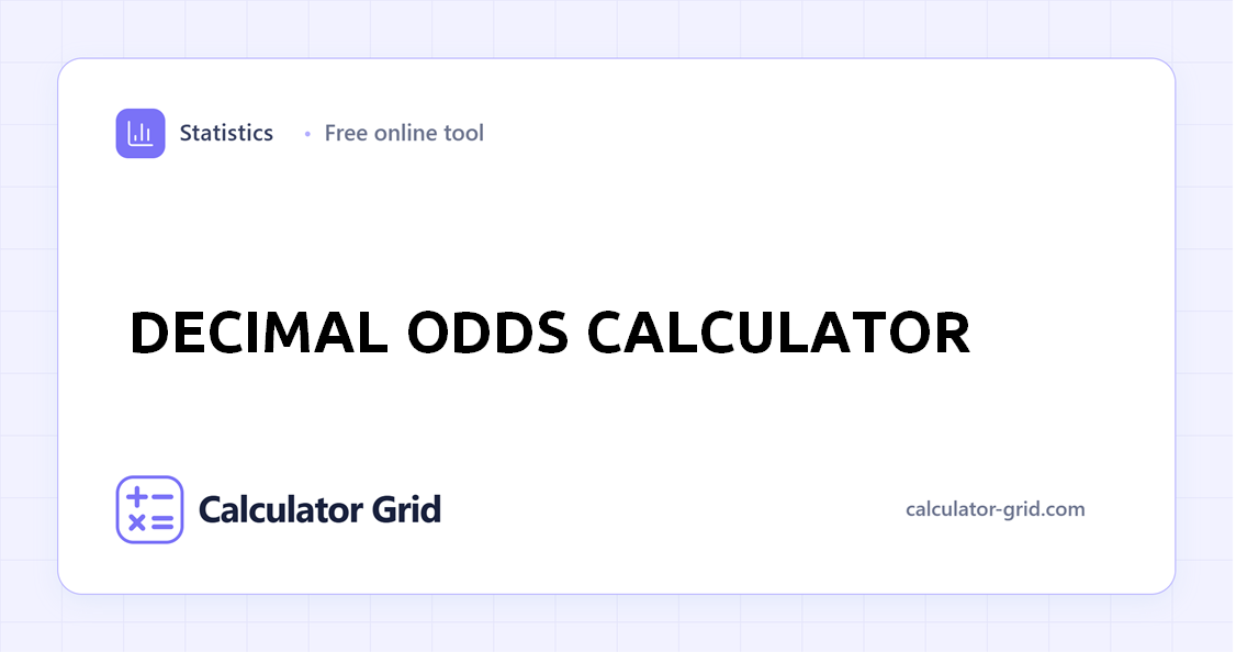 Decimal Odds Calculator
