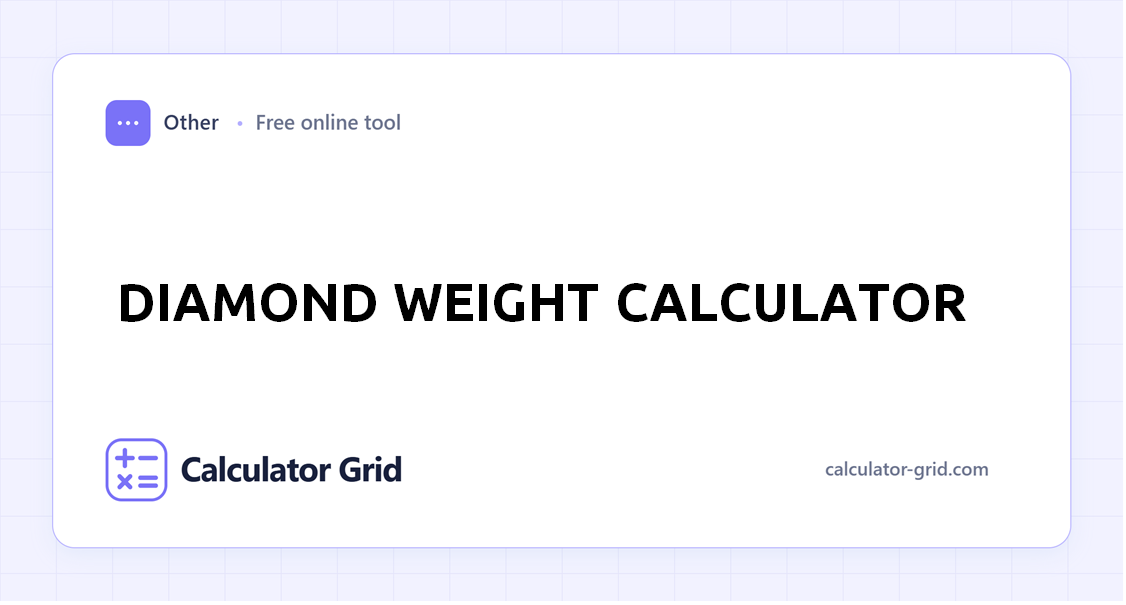 Diamond Weight Calculator