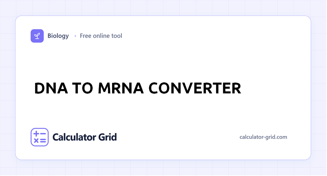 DNA to mRNA Converter