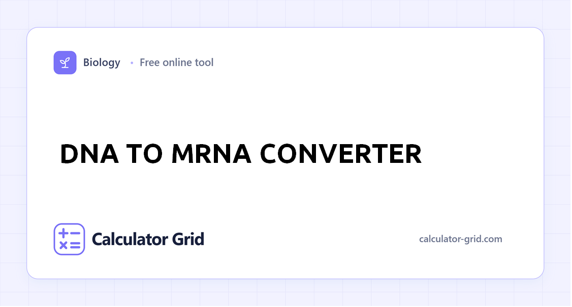 DNA to mRNA Converter