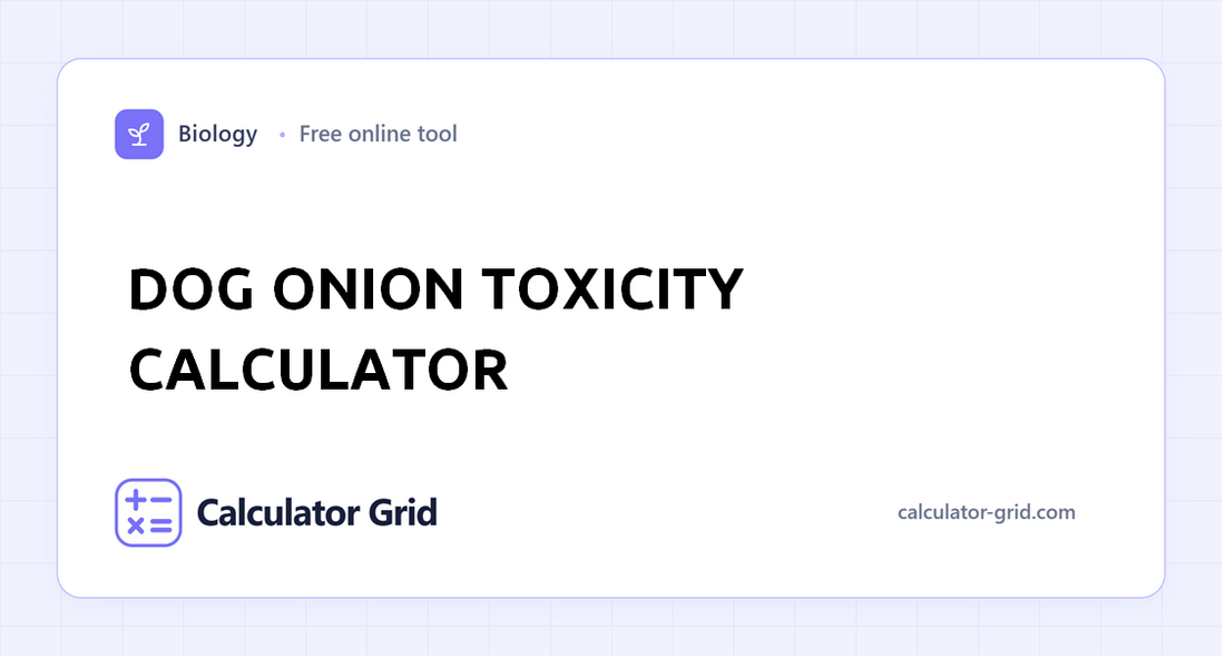 Dog Onion Toxicity Calculator