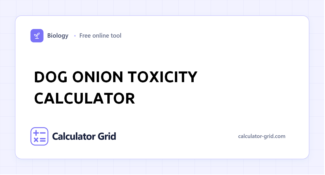 Dog Onion Toxicity Calculator