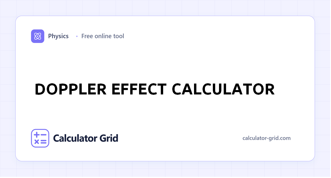 Doppler Effect Calculator
