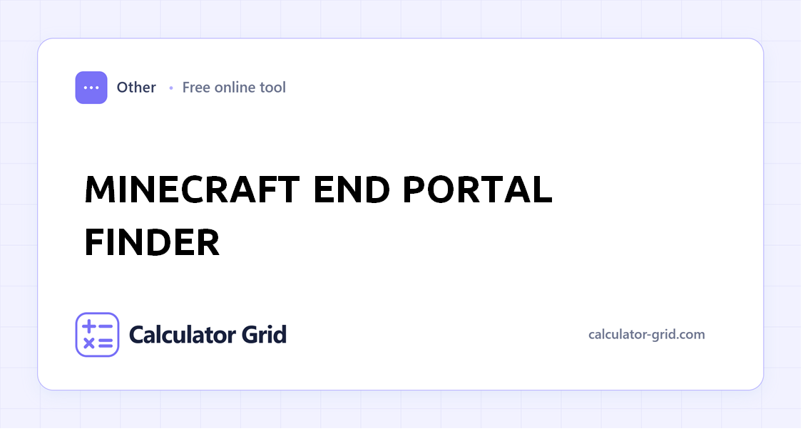 Minecraft End Portal Finder