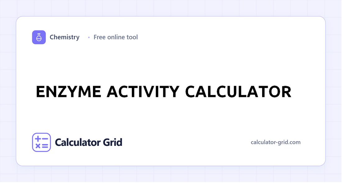 Enzyme Activity Calculator