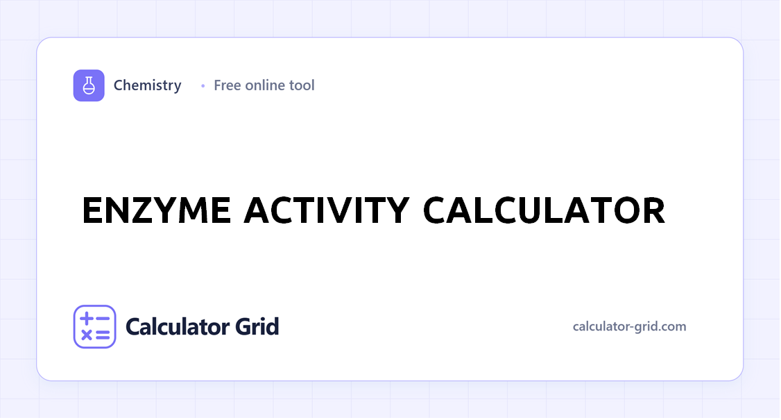 Enzyme Activity Calculator