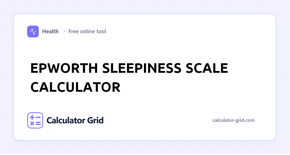 Epworth Sleepiness Scale Calculator