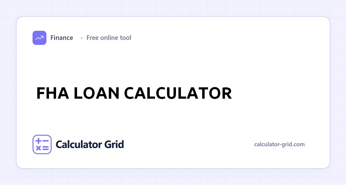 FHA Loan calculator