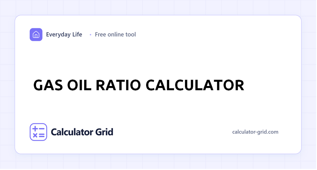 Gas Oil Ratio Calculator