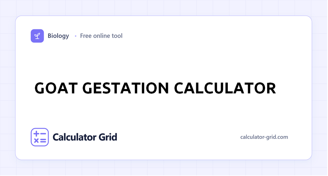 Goat Gestation Calculator