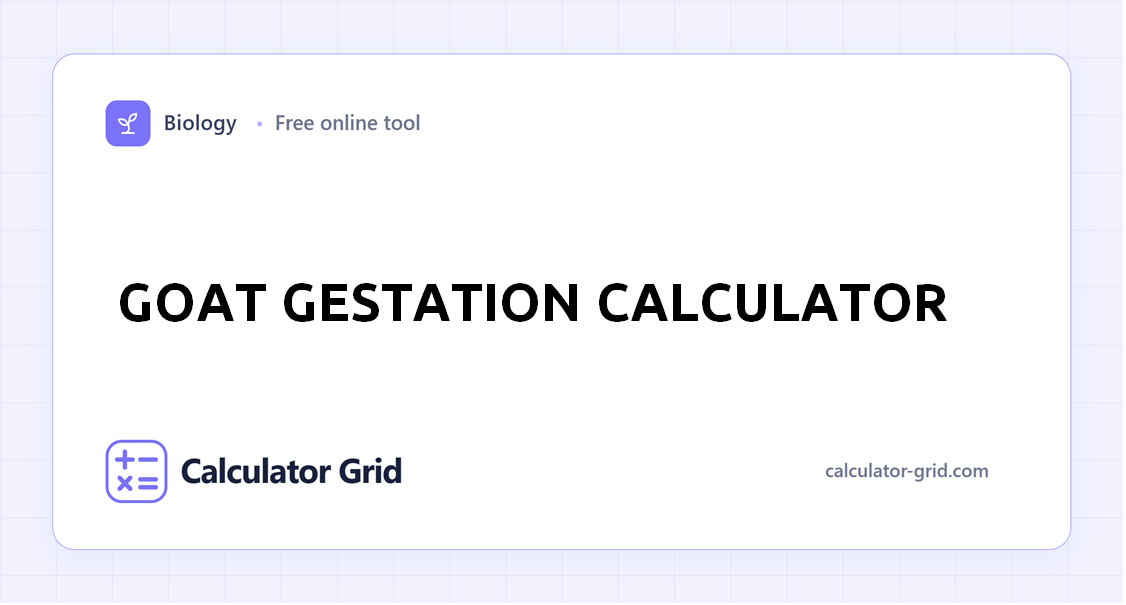 Goat Gestation Calculator