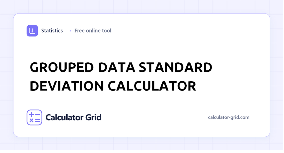 Grouped Data Standard Deviation Calculator