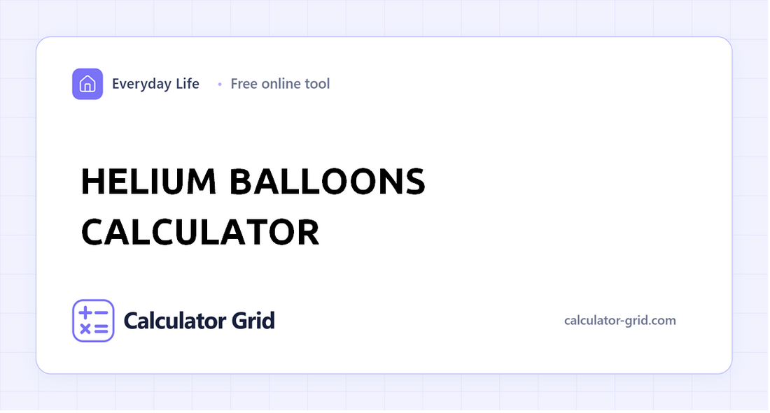 Helium Balloons Calculator