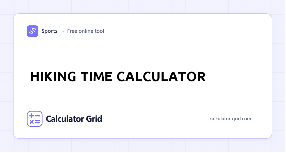 Hiking Time Calculator