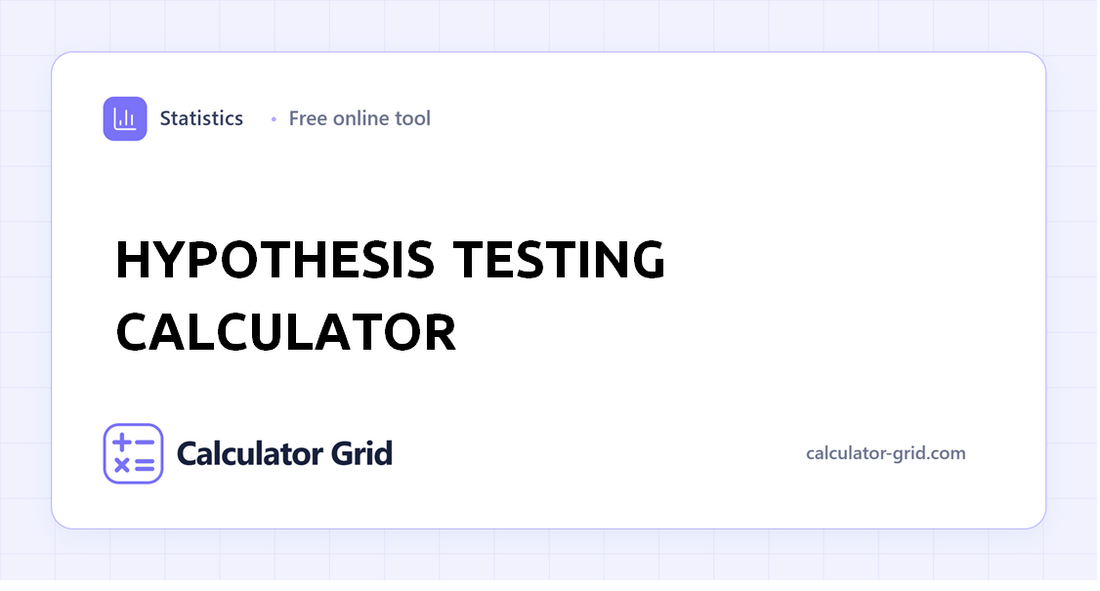 Hypothesis Testing Calculator
