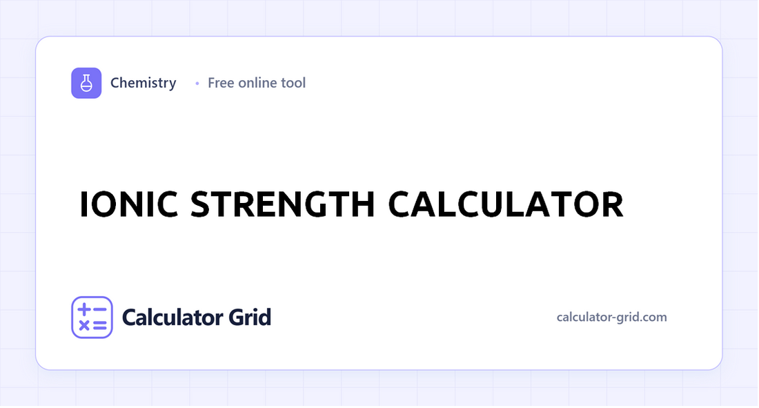 Ionic Strength Calculator