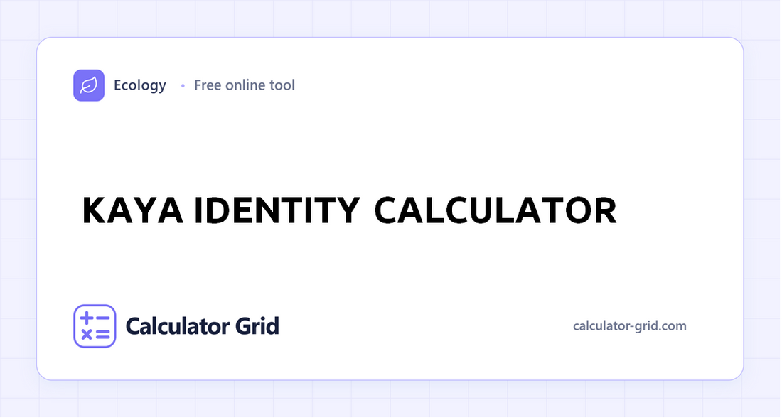 Kaya Identity Calculator