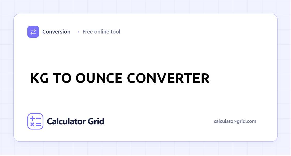 kg to ounce converter