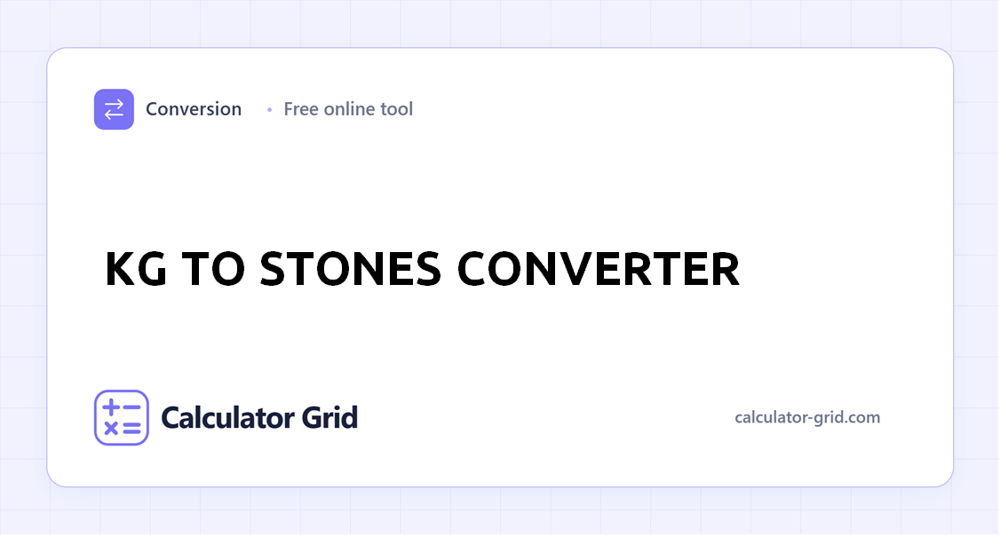 kg to Stones Converter