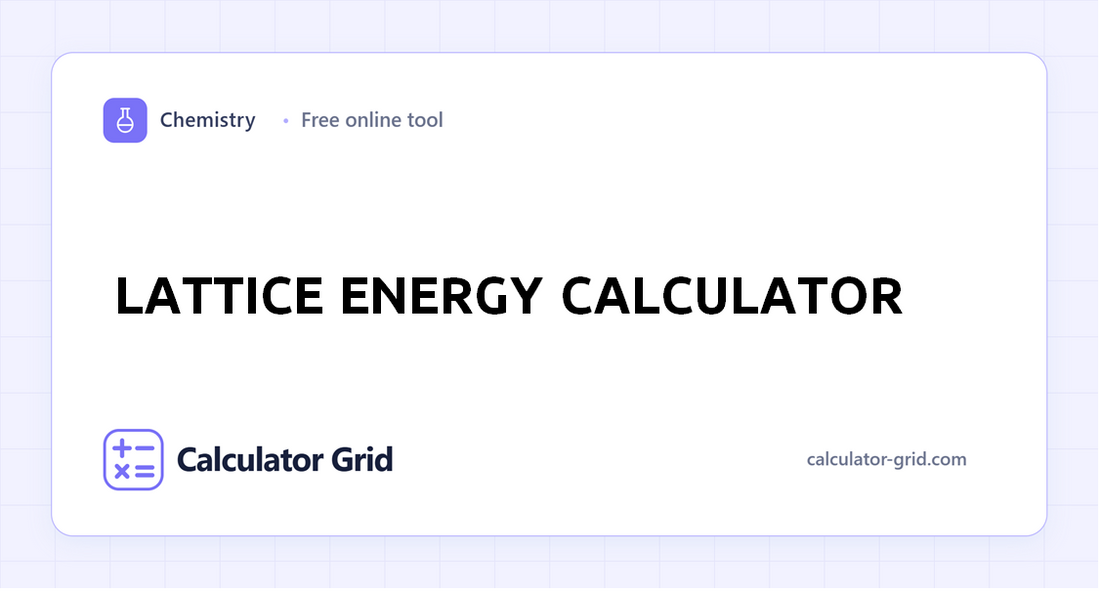 Lattice Energy Calculator