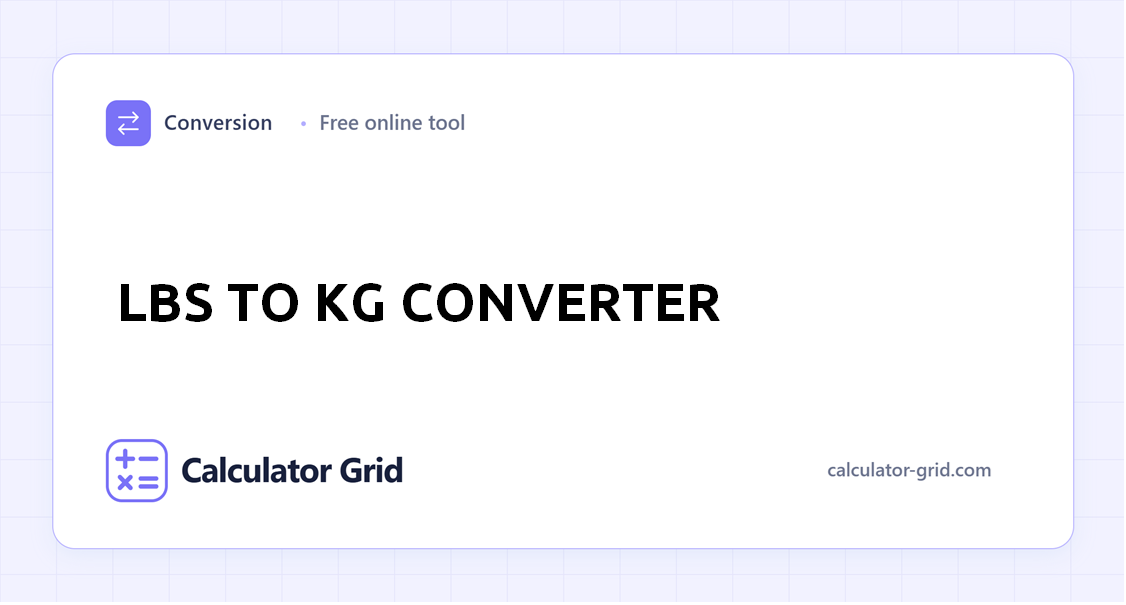 lbs to kg Converter