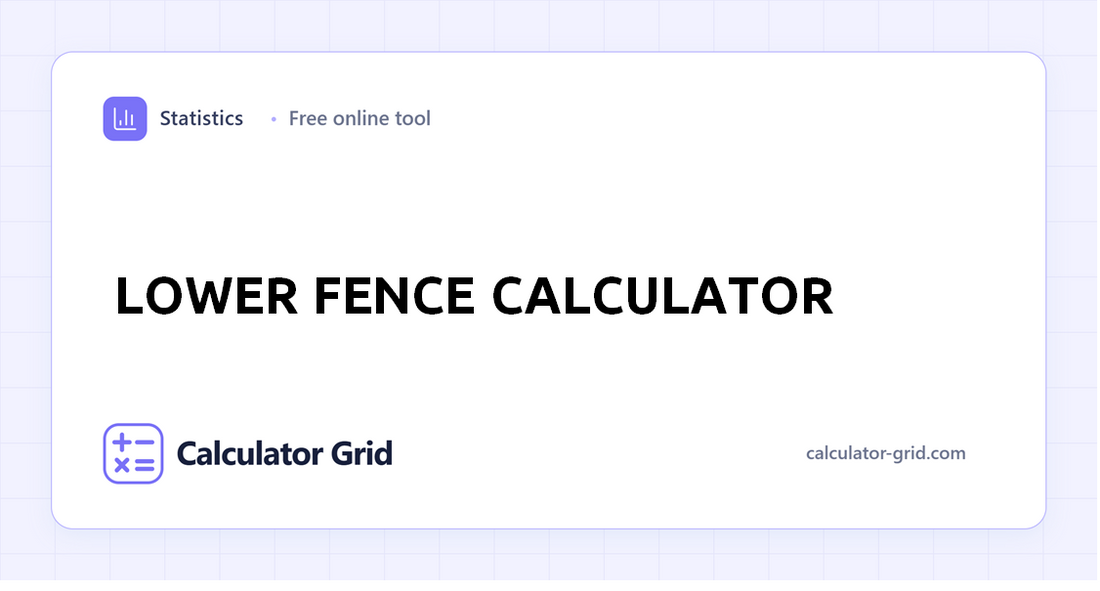 Lower Fence Calculator