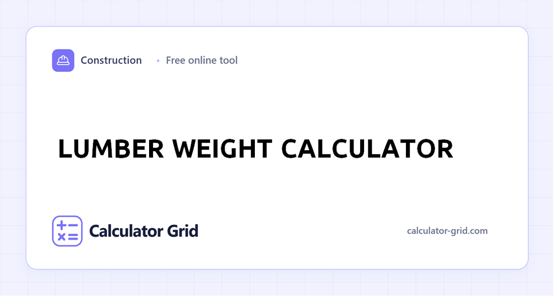 Lumber Weight Calculator