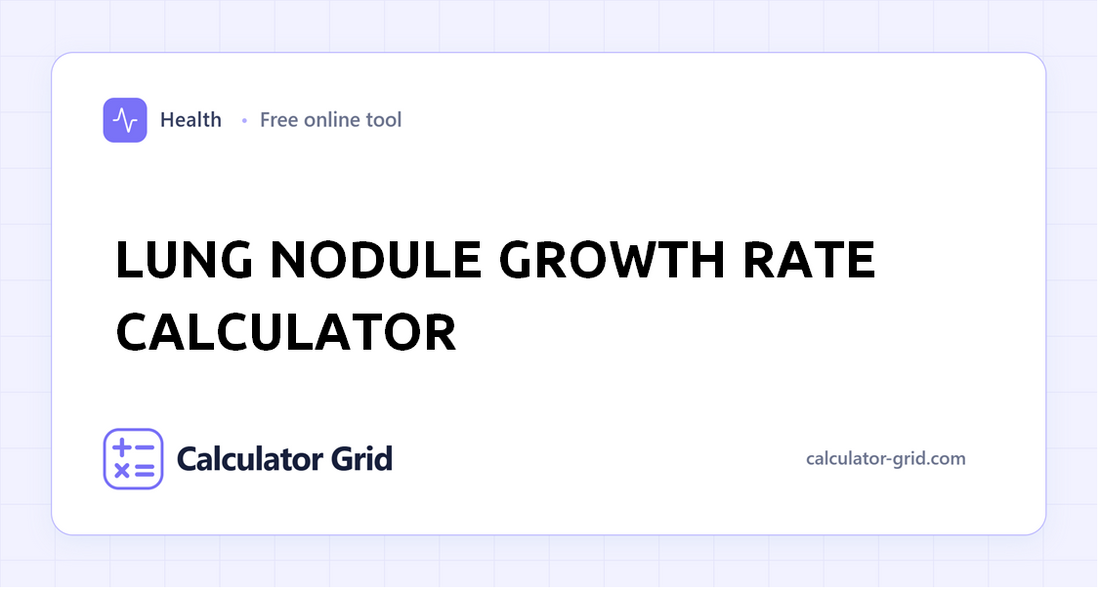 Lung Nodule Growth Rate Calculator