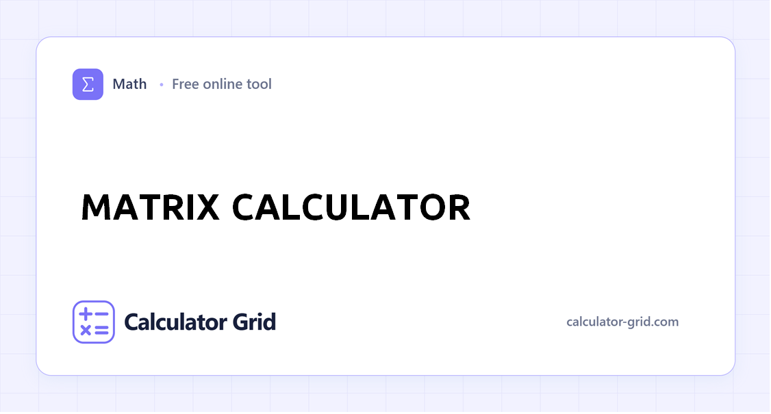 Matrix Calculator