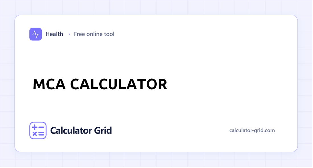 MCA Calculator