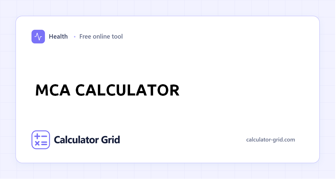 MCA Calculator