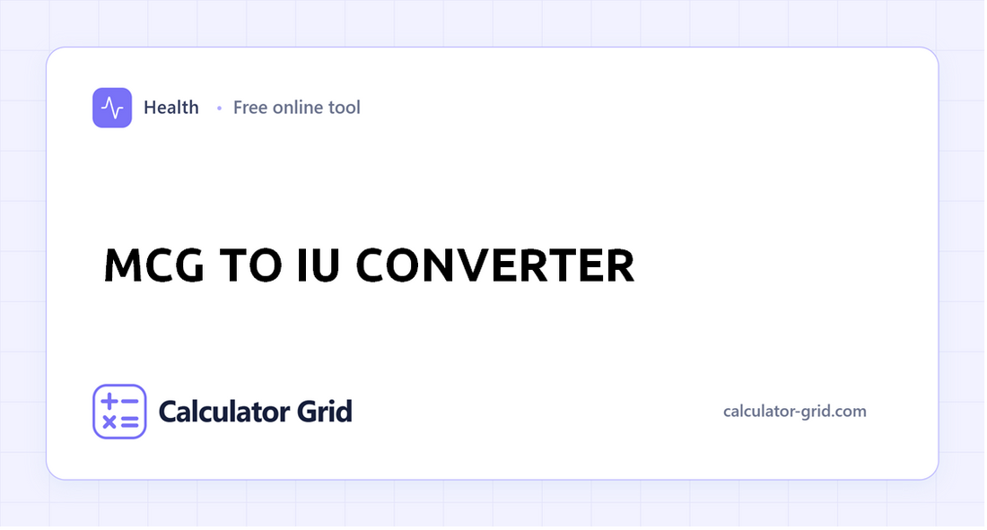 mcg to IU Converter