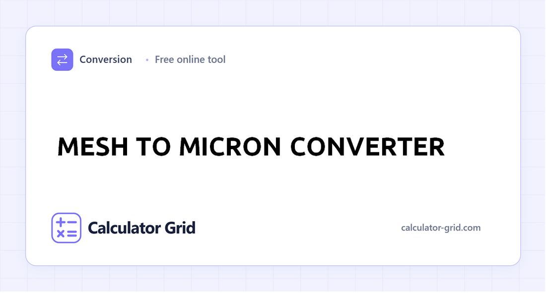 Mesh to Micron Converter
