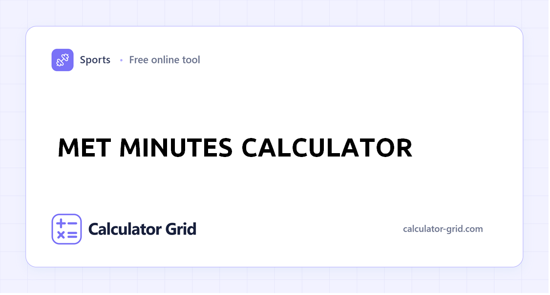 MET Minutes Calculator