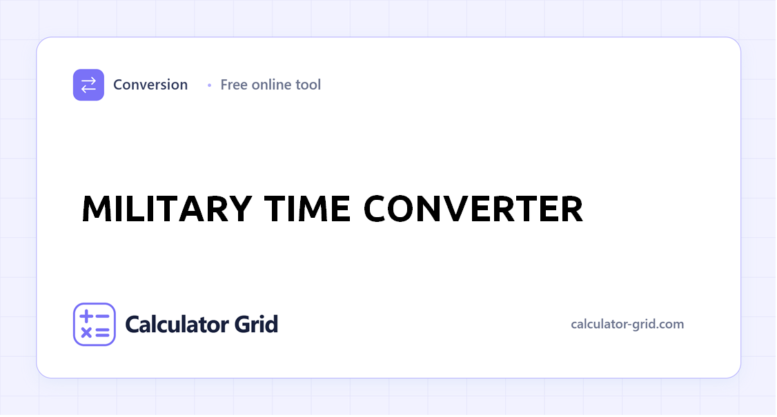 Military Time Converter