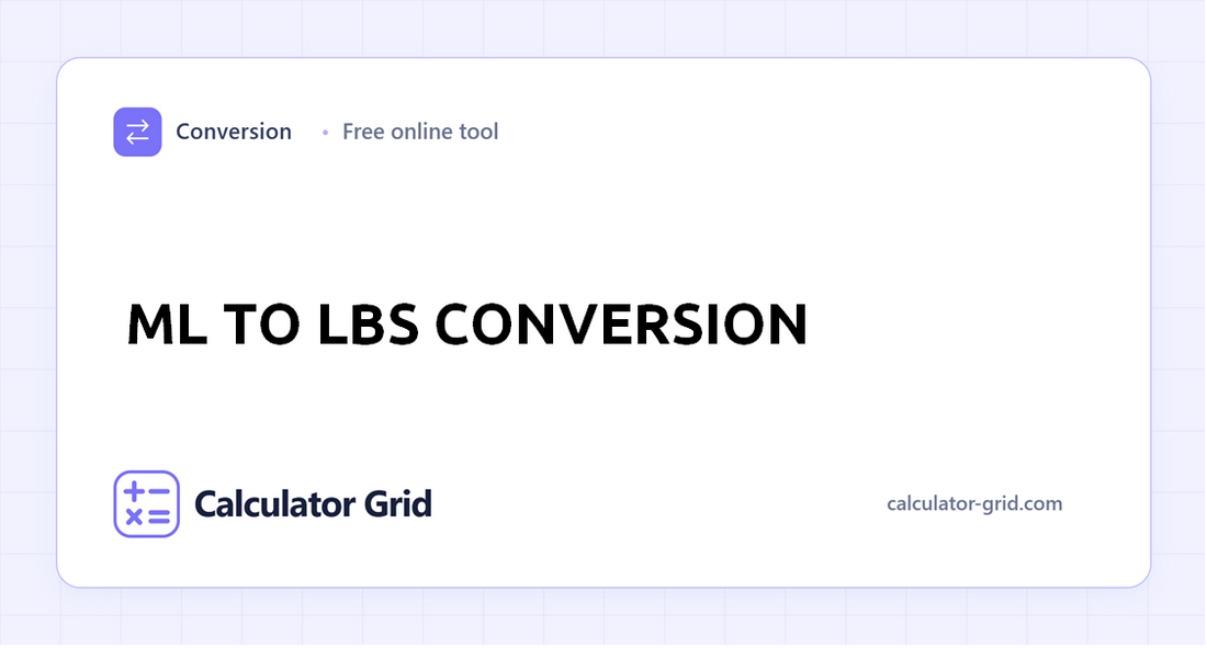 mL to lbs Conversion