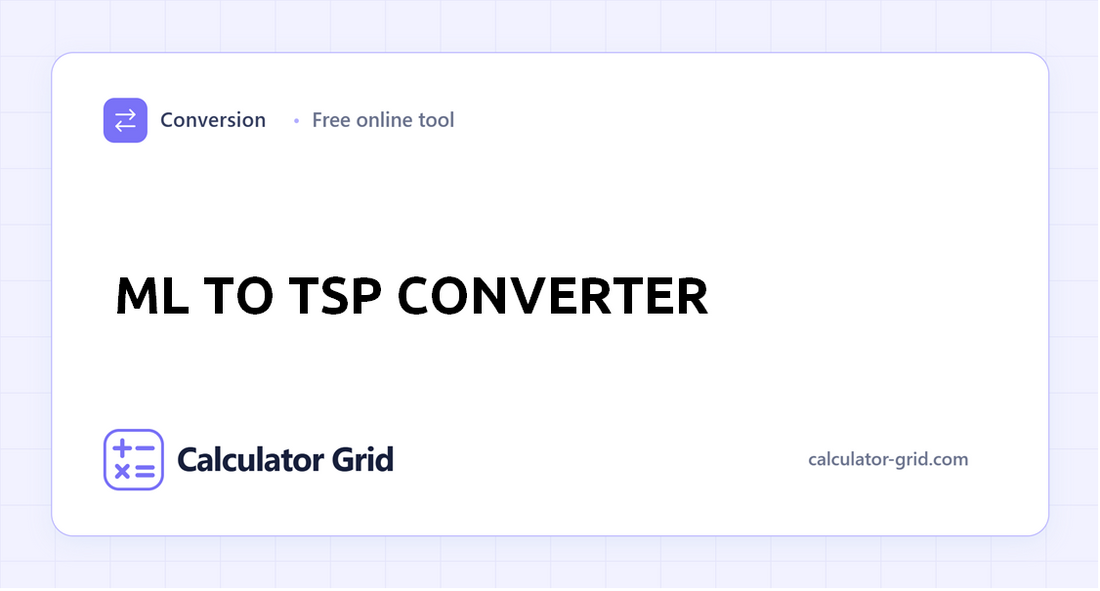 ml to tsp Converter