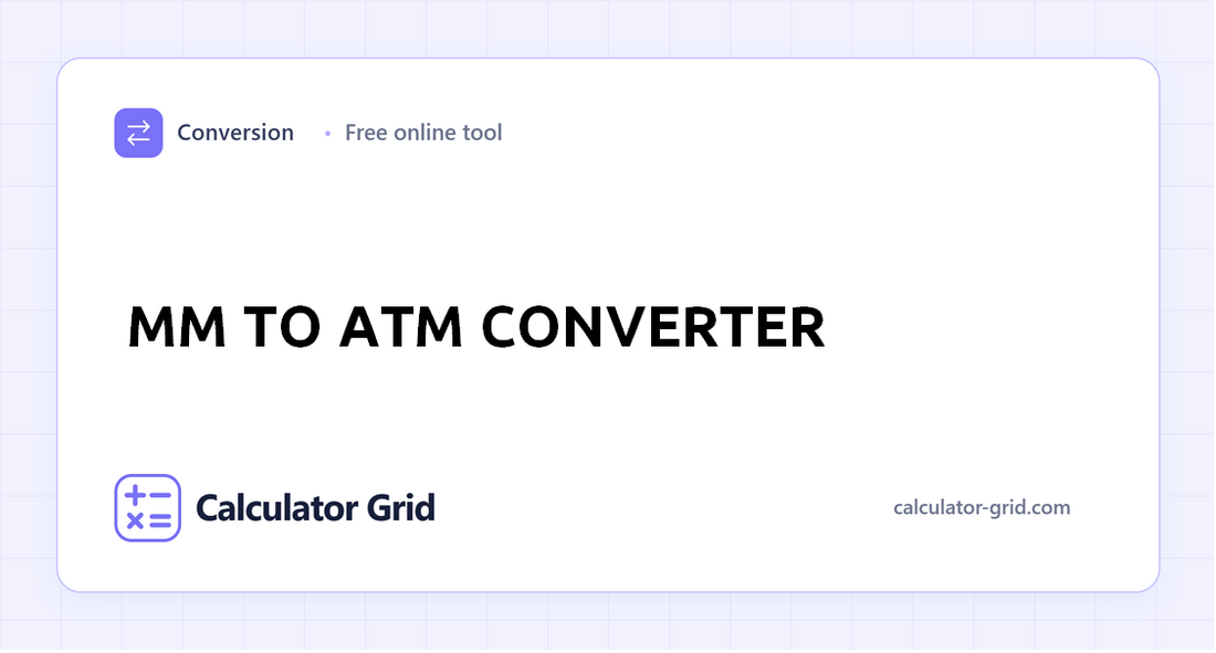 mm to ATM Converter
