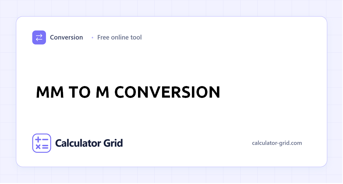 mm to m Conversion