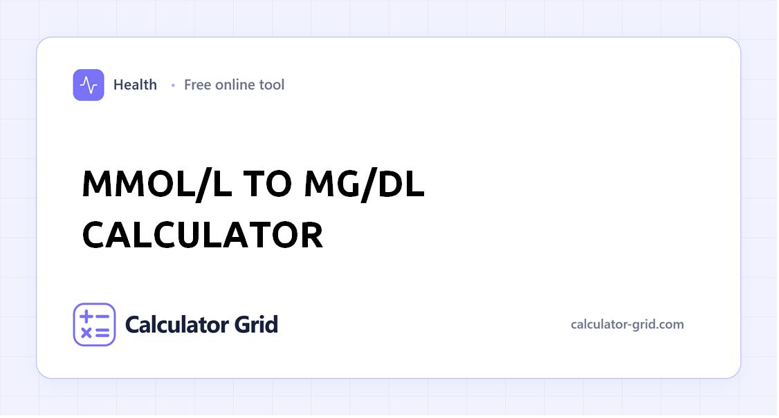 mmol/L to mg/dL Calculator