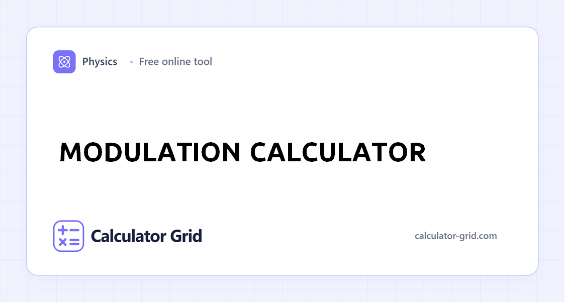 Modulation Calculator