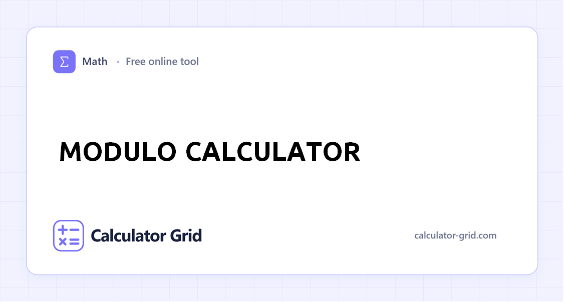 Modulo Calculator