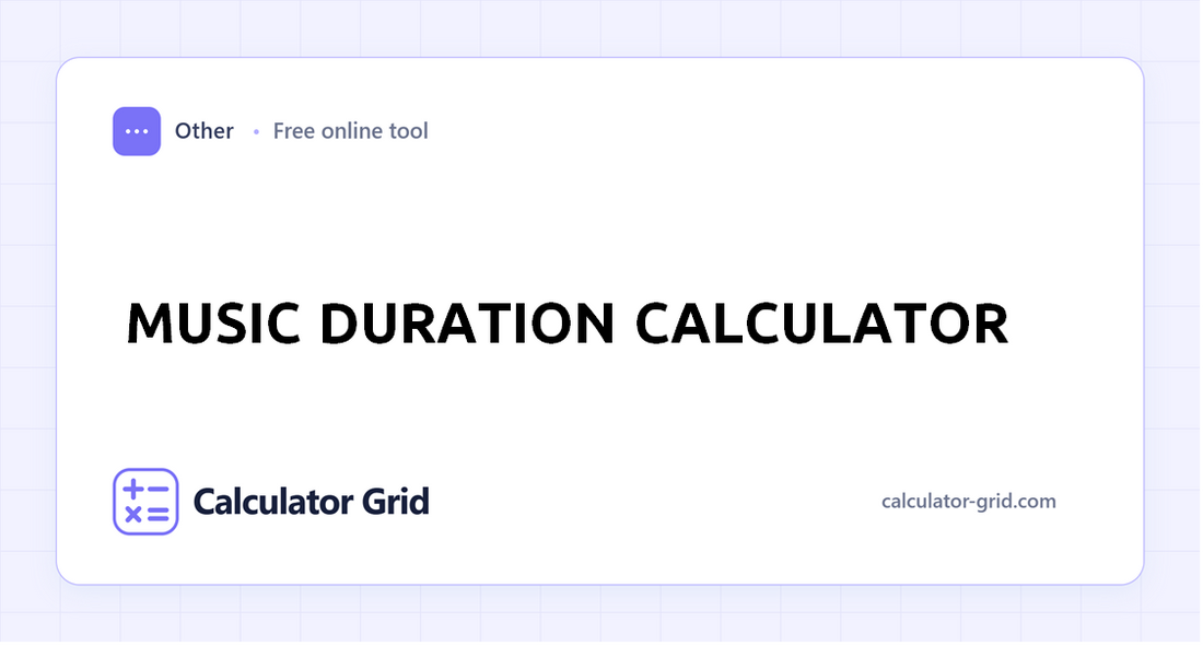 Music Duration Calculator