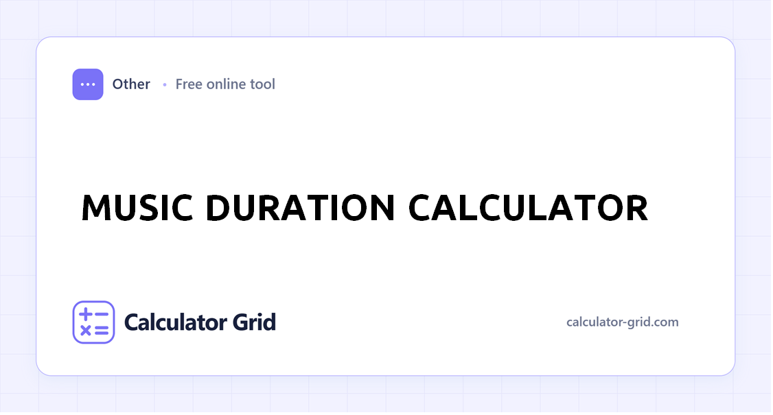 Music Duration Calculator