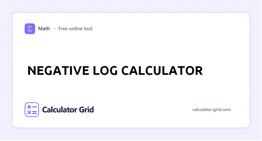 Negative Log Calculator