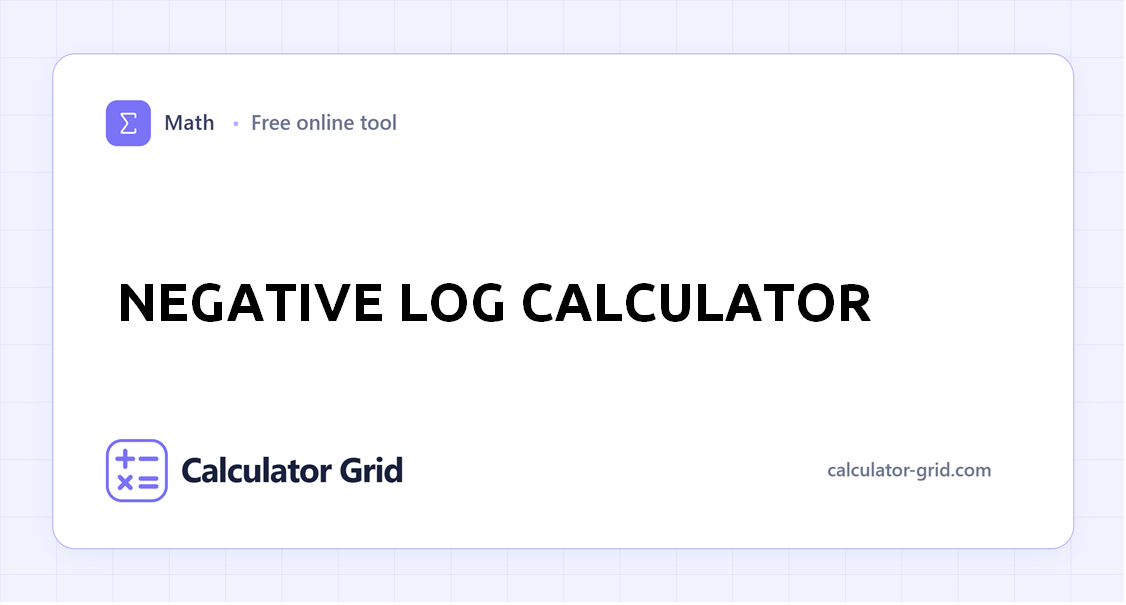 Negative Log Calculator