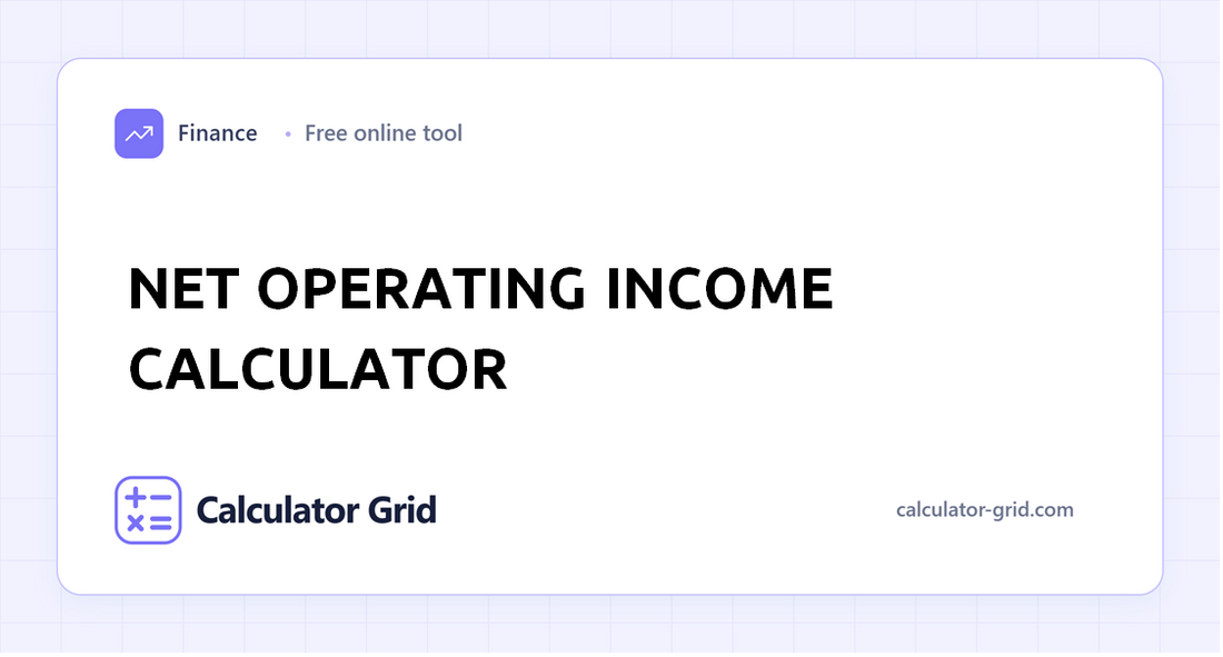 Net Operating Income Calculator