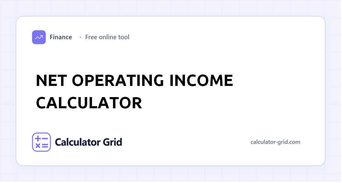 Net Operating Income Calculator