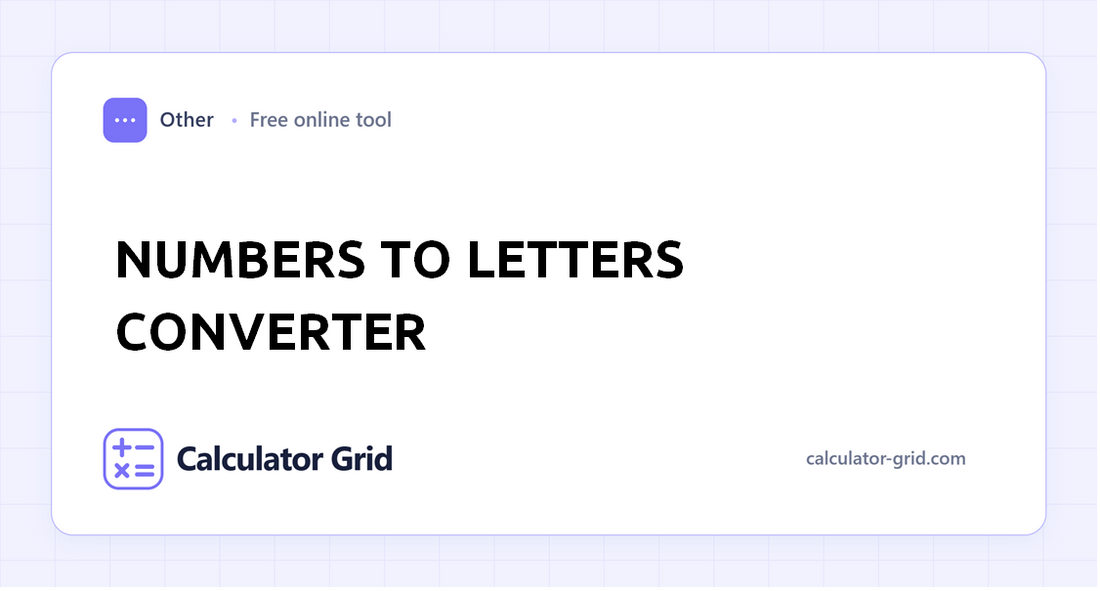 Numbers to Letters Converter